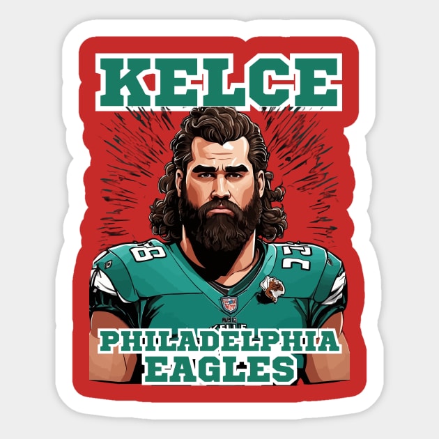 Jason Kelce Sticker by Charlie Dion